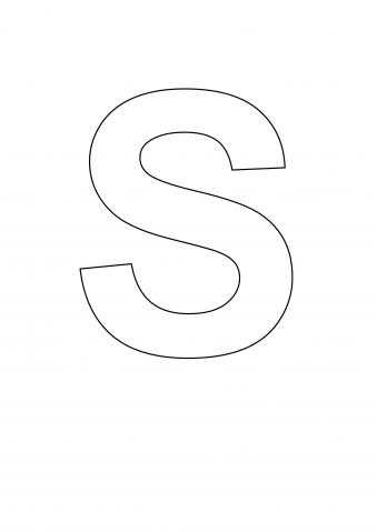 Letter Stencil Bold Uppercase S