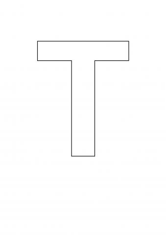 Letter Stencil Bold Uppercase T