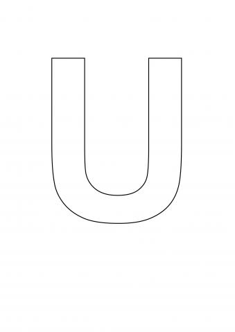 Letter Stencil Bold Uppercase U