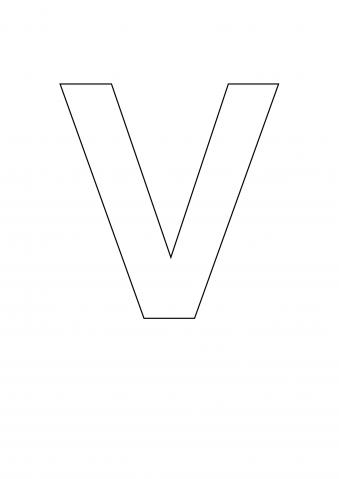 Letter Stencil Bold Uppercase V