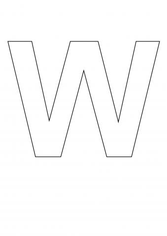 Letter Stencil Bold Uppercase W