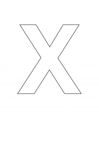 Letter Stencil Bold Uppercase X