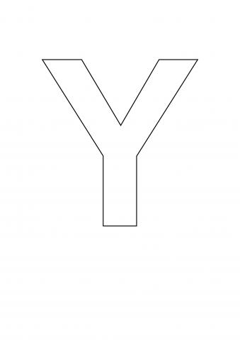 Letter Stencil Bold Uppercase Y