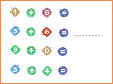 Adding with Shapes Printable Math Worksheets