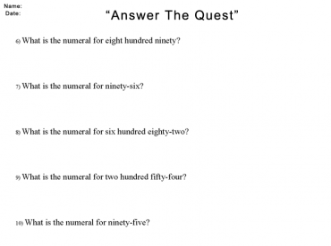 Answer The Quest Worksheet