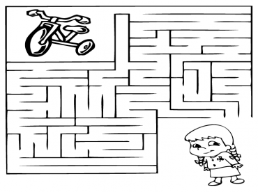 Printable Bicycle Maze