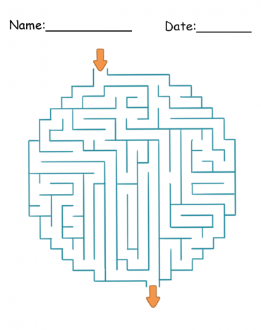 Printable Circle Maze Games