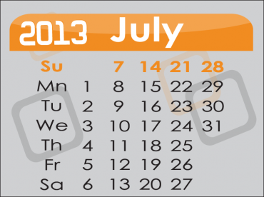 Printable July Calendar