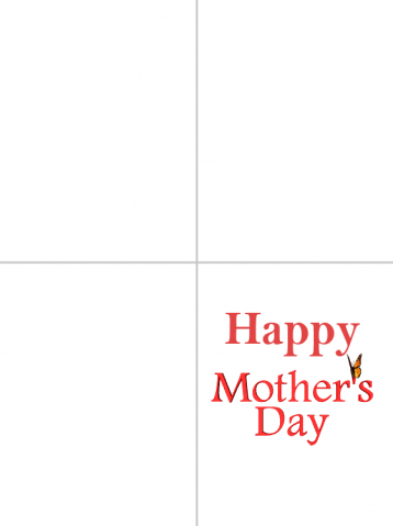 Printable Happy Mother's Day Butterfly Cards