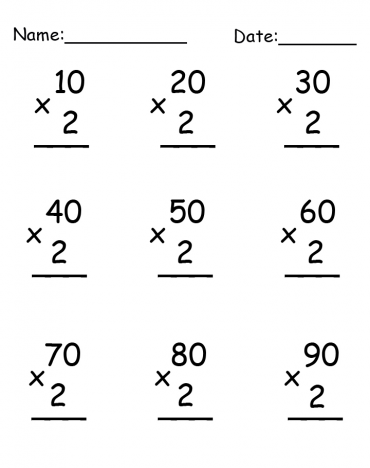 Math Multiplication Worksheet