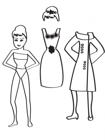 Printable Retro Paper Doll Crafts