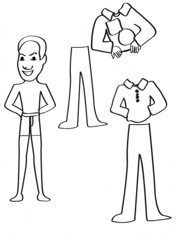 Young Man Paper Doll