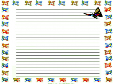 Printable Butterflies Papers