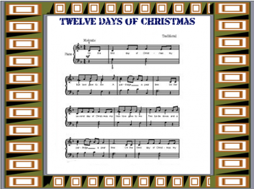 12 Days of Christmas Printable Piano Music