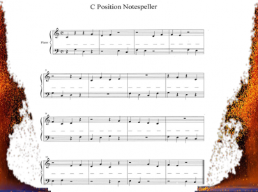 C Position Notespeller Printable Piano Music