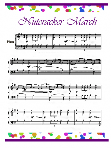 Nutcracker March Piano Music