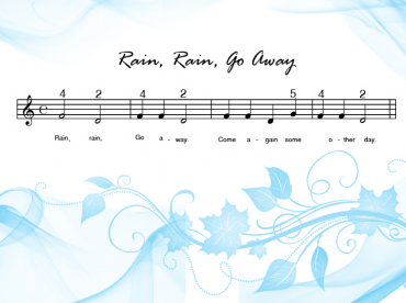 Printable Piano Music Rain Rain Go Away
