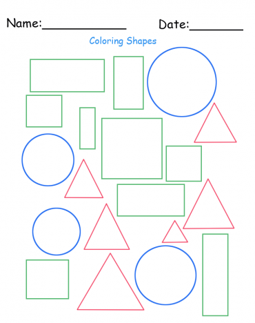 Free Printable Different Shapes Worksheet