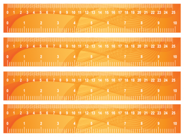 Orange Wavy Ruler Printable Crafts