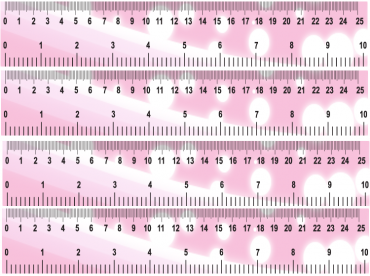 Pink Bubbles Printable Ruler