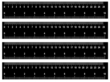 Printable Black Rulers