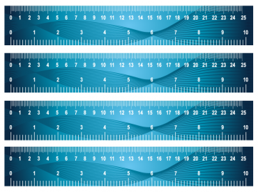 Printable Blue Wavy Rulers