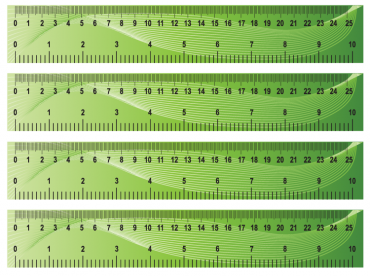 Printable Green Waves Craft Rulers
