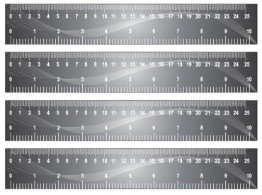 Printable Grey Paper Craft Rulers