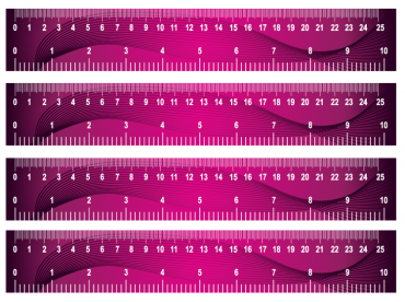Printable Purple Wave Paper Ruler