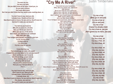 Cry Me a River Printable Sheet Music