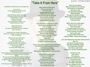 Take It From Here Printable Sheet Music