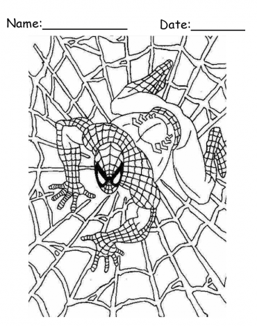 Printable Spiderman Coloring Pages in the Web