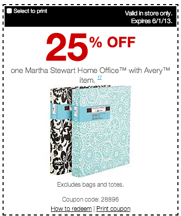 Printable Staples Avery Coupon