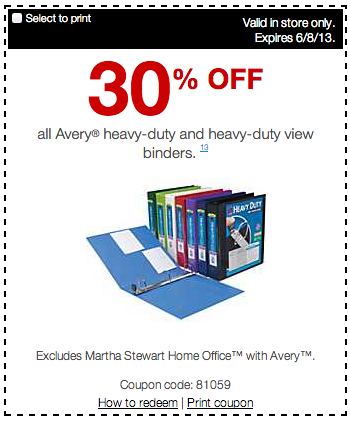 Printable Staples Binders Coupon