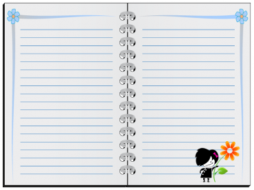 Printable Orange Flower Stationary