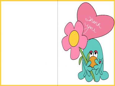 Pretty Flower Thank You Card