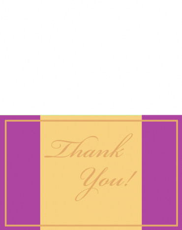 Printable Purple and Gold Thank You Cards