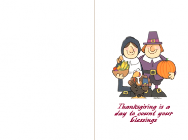 Pilgrim Thanksgiving Card