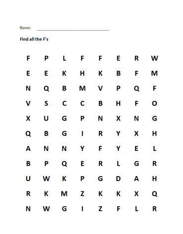 Printable Visual Scanning Worksheet