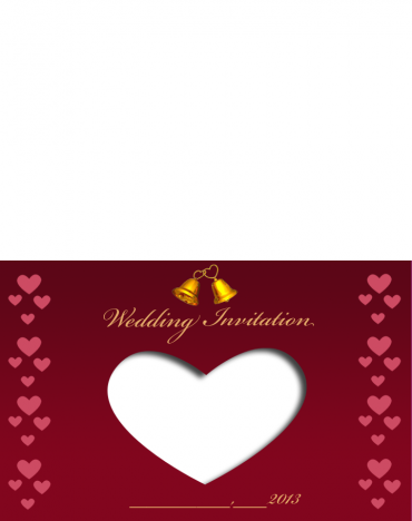 Heart And Bells Wedding Printable Cards