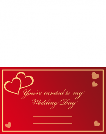 Red Hearts Wedding Printable Cards