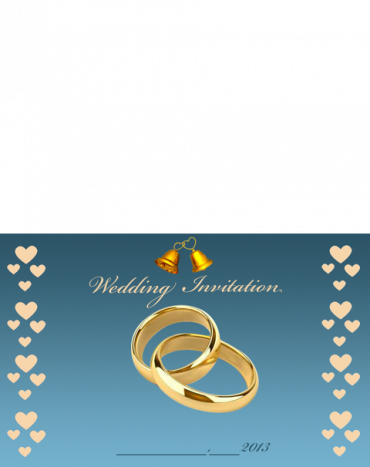 Printable Joined Rings Wedding Invitations