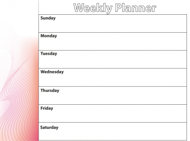 Peach Weekly Planner Printable Calendars