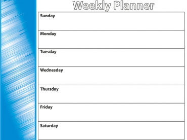 Printable Blue Shade Weekly Calendars