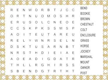 Game Night Printable Word Search Puzzles