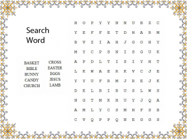 Religious Easter Printable Word Search Puzzles