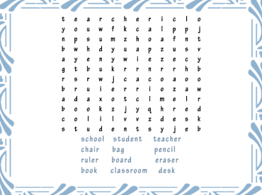 School Word Search